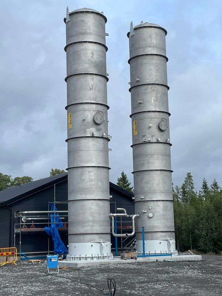Framgångsrik leverans i Sverige: Två 75m³ ackumulatortankar på plats hos Biogas Västra Skaraborg